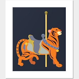 Carousel Animal Tiger Posters and Art